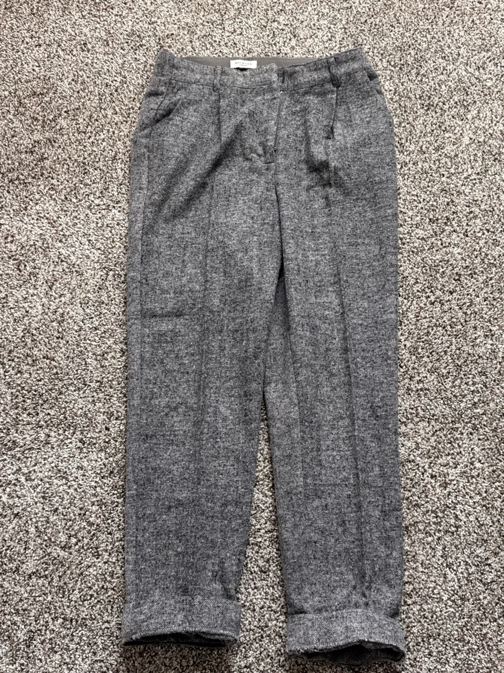 Max Studio Gray Straight-Leg Women's Trousers